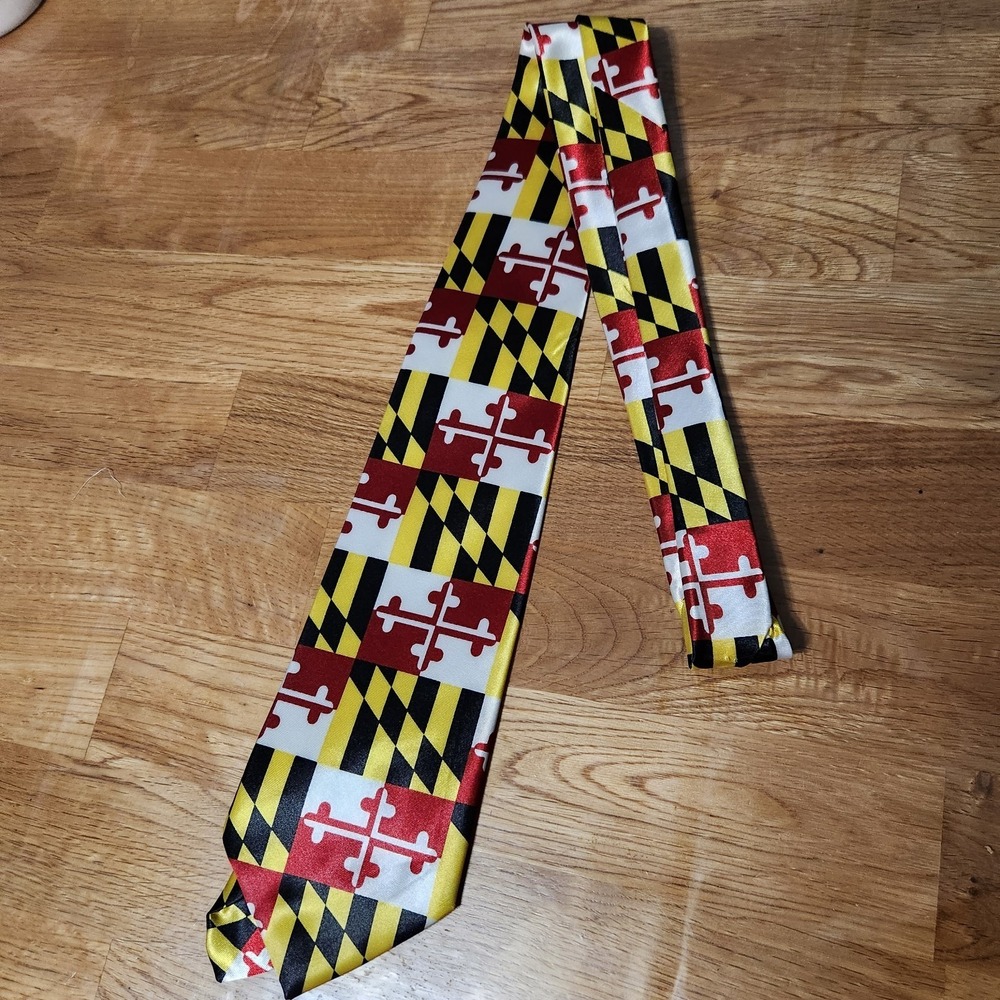 Maryland Flag Polyster Neck Tie